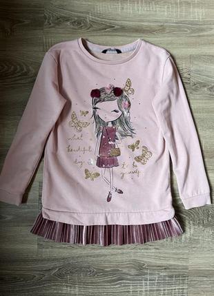 Кофточка на флисе, туника 8-9р