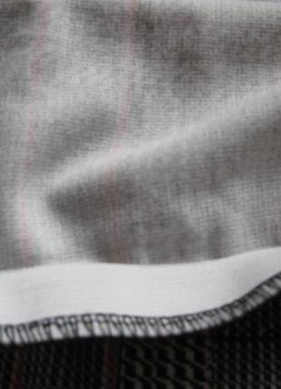 Короткая юбка new look р.12 легкая трикотажная в клетку4 фото