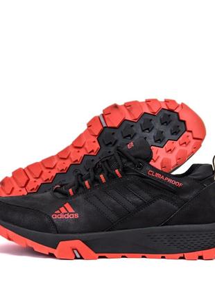 Чоловічі шкіряні кросівки adidas terrex black (в стилі)