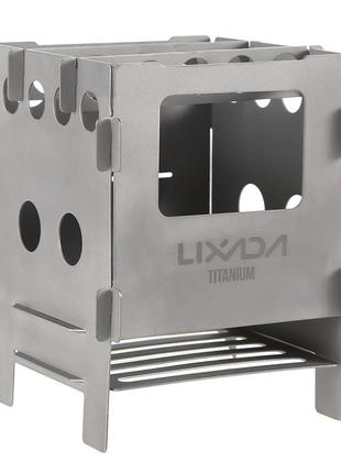 Туристична титанова дрібниця lixada titanium. міні піч (пічка)1 фото