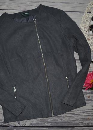 L/xl фирменная крутая женская демисезонная куртка косуха под замш4 фото