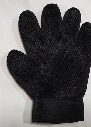 Перчатка для вычесывания шерсти животных, массаж (для кошек и собак), розовая правая2 фото