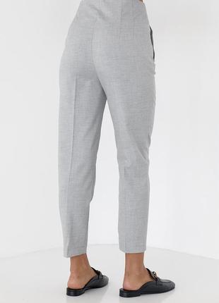 Классические женские брюки укороченные - светло-серый цвет, s (есть размеры)2 фото