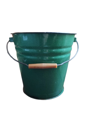 Відро 12 л, сталь, емаль, зелене