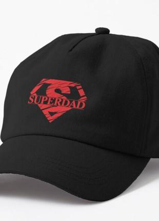 Кепка чоловіча з принтом super dad для батька