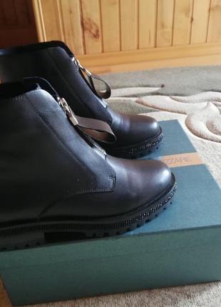 Кожаные ботинки р-р 36 стопа 23см