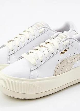 Кеды кроссовки puma suede mayu размер us9 - 26 см оригинал  белые1 фото