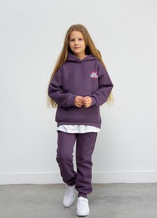 Костюм спортивный утепленный для девочки hart фиолетовый