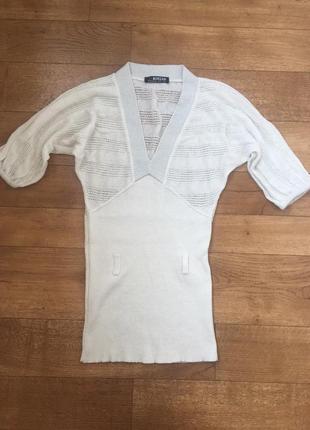 Белая серебристая туника morgan. красивая блузка morgan