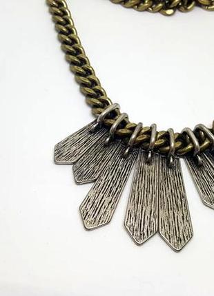 💣 масивне, велике кольє ланцюжок з підвісками в античному стилі від h&m вирізом оригінал5 фото