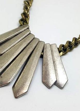 💣 масивне, велике кольє ланцюжок з підвісками в античному стилі від h&m вирізом оригінал4 фото