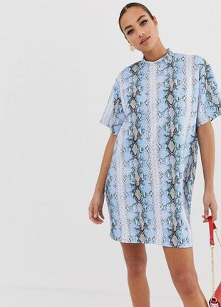 Сукня зміїний принт від asos