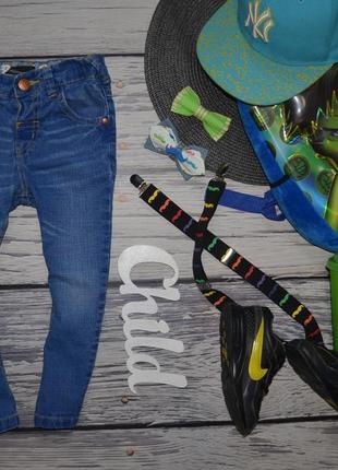 1 - 2 года 92 см обалденные фирменные джинсы скины для моднявок узкачи голубые next некст1 фото