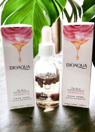 Сыворотка увлажняющая с экстрактом розы bioaqua rose stem flower oil 30