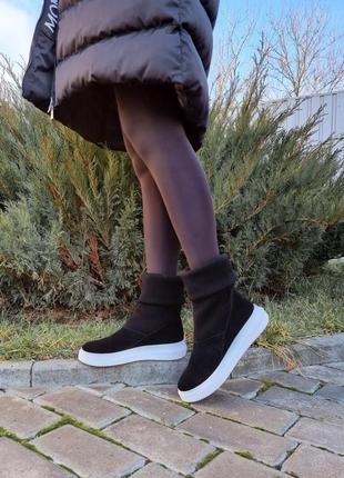 Замшевые ботинки р33-41 кеды хайтопы сапоги полусапоги