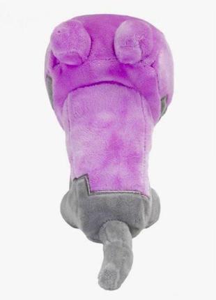 М'яка іграшка крашений кіт оцеот 18 см майнкрафт фіолетовий3 фото