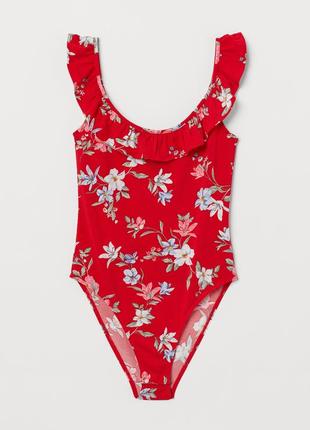 Новое боди h&m, с красивой оборкой, р. xs