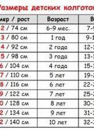 Колготи р.20 128-134см махрові дитячі хлопчик-дівчинка10 фото