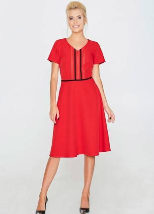Класична червона сукня міді nenka