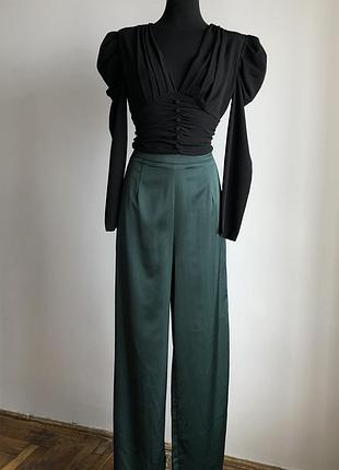 Брюки атласні