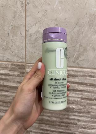 Clinique all about clean очищающее молочко