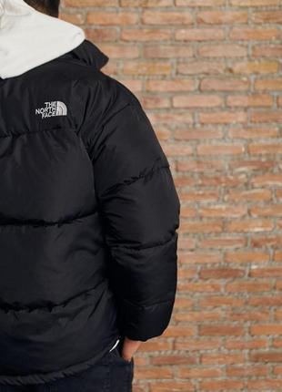 Куртка пуховик the north face 700 черный турция лого вышивка до -25*с, мужская зимняя куртка тнф3 фото