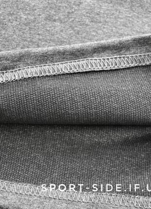 Летний комплект шорты и футболка nasa (серая футболка , темно серые шорты с черным лого) маленький логотип5 фото