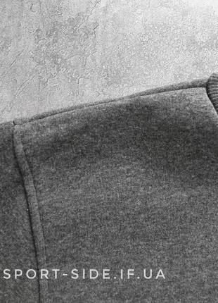Теплый мужской спортивный костюм nike (найк) серый , свитшот штаны (толстовка лонгслив)2 фото