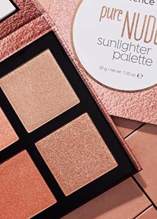 Essence pure nude sunlighter palette 4 breathtaking highlighter1 фото