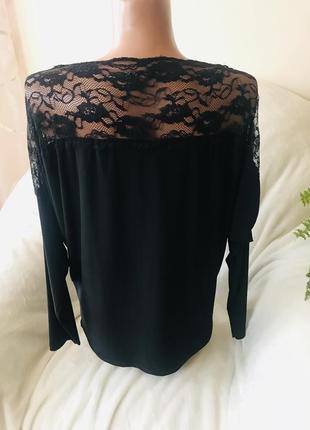 Стильная женственная брендовая блуза с кружевом 💣2 фото