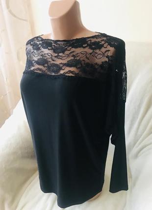 Стильная женственная брендовая блуза с кружевом 💣3 фото