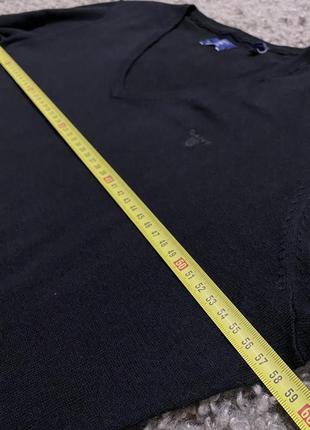 Пуловер свитер мужской черный с v-образным вырезом от gant8 фото