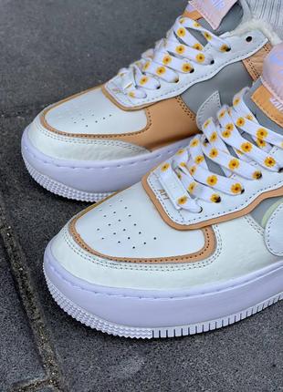 Зимние женские кроссовки nike air force 1 shadow spruce aura fur (мех) 36-37-38-39-404 фото