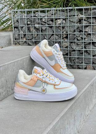 Зимние женские кроссовки nike air force 1 shadow spruce aura fur (мех) 36-37-38-39-408 фото