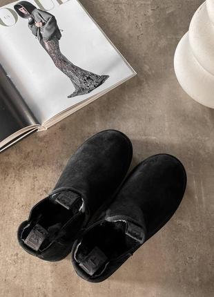 Угги ugg platform угги на платформе черные натуральные замша и мех