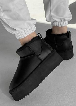 Угги ugg platform угги на платформе натуральные кожа и мех6 фото