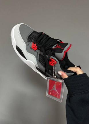 Зимние кроссовки nike air jordan retro 4 «&nbsp;bred&nbsp;» fur ❄️7 фото