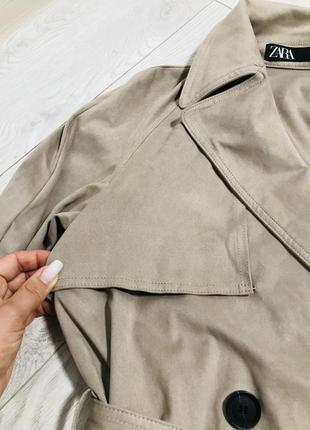 Женская куртка-жакет zara с пояском в размере s-m7 фото