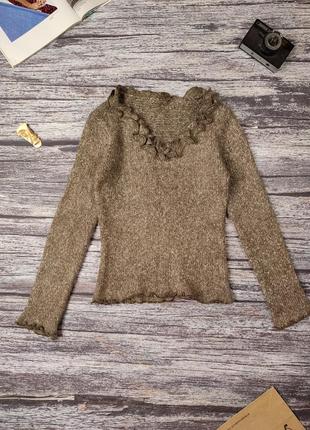 Винтажный шерстяной свитер1 фото