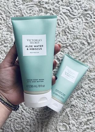 Крем-гель для душу victoria's secret aloe water & hibiscus