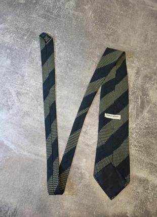 Галстук краватка giorgio armani cravatte в смужку шовковий шовк made in italy3 фото