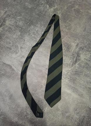 Галстук краватка giorgio armani cravatte в смужку шовковий шовк made in italy2 фото