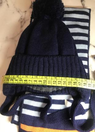 Комплект для мальчика ( шапка, шарф, перчатки )2-4 лет3 фото