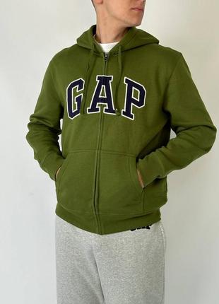 Gap logo fleece hoodie ziphoodie различные цвета5 фото