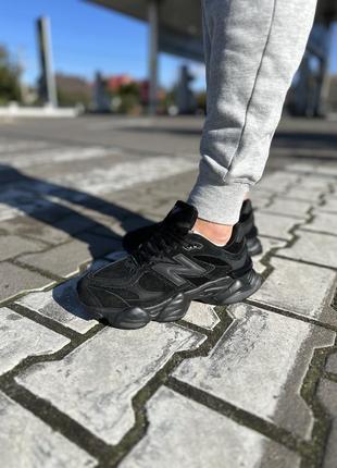 Зимние кроссовки new balance 9060 black winter fur