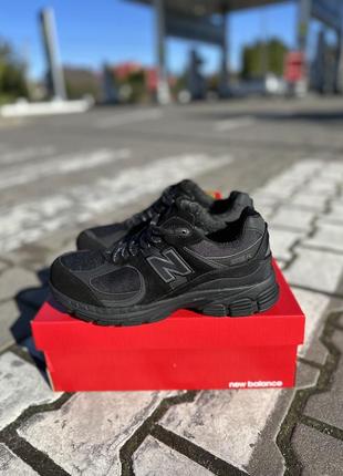 Зимние кроссовки new balance 2002r black winter fur8 фото