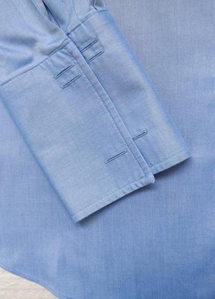 Качественная рубашка рубашка голубая светло-синяя под запонки non iron 16 1/5 353 фото
