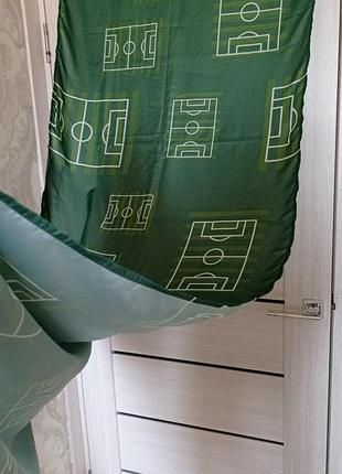 Тканина  скатертина  легка  шарф платок футбольне поле 70*235 см.