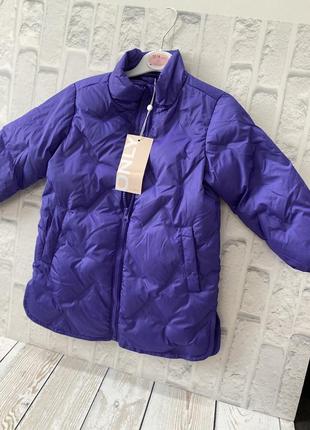 Куртка пуховик для девочки 92 фиолетовая3 фото