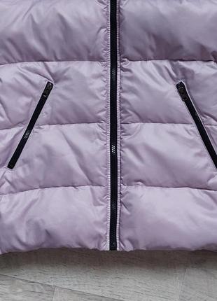 Оригинальный пуховик лилового цвета adidas3 фото